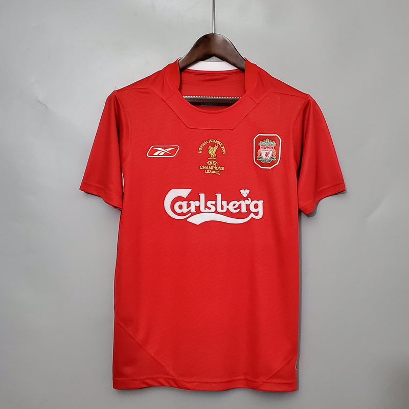 CAMISOLA LIVERPOOL I 2005 LIGA DE CAMPEONES homem (RETRO)