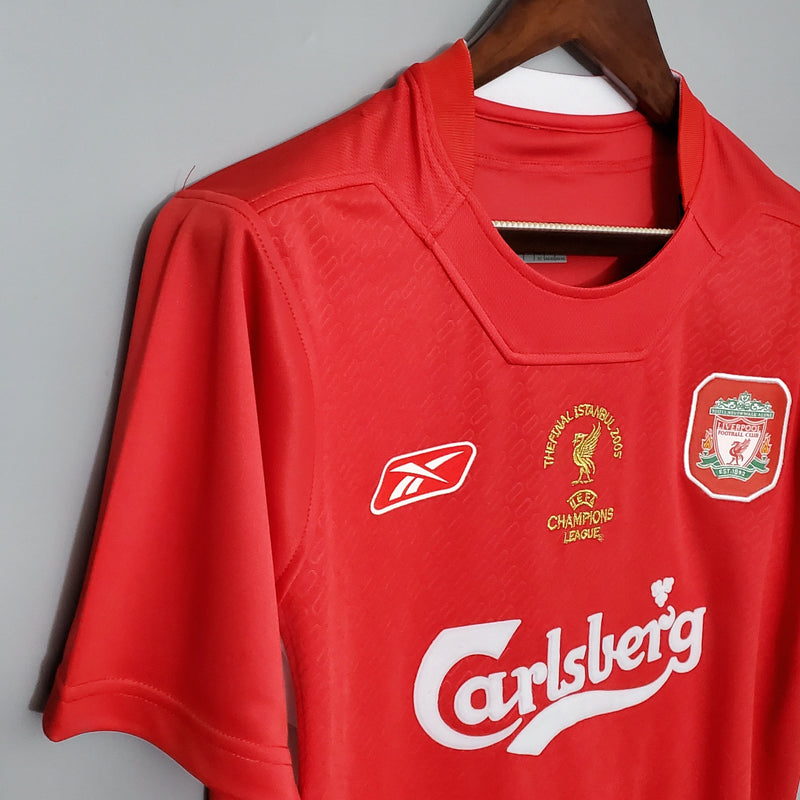 CAMISOLA LIVERPOOL I 2005 LIGA DE CAMPEONES homem (RETRO)