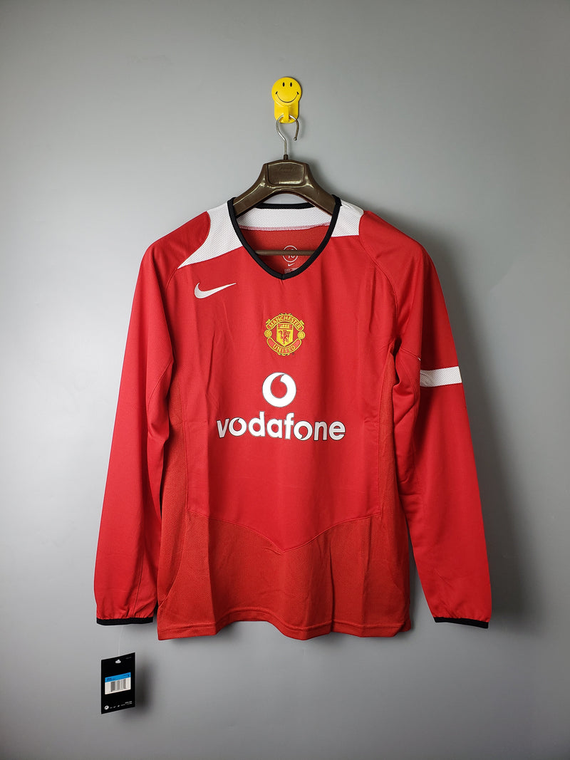 CAMISOLA MANCHESTER UNITED I 2005 homem (RETRO) MANGA LONGA