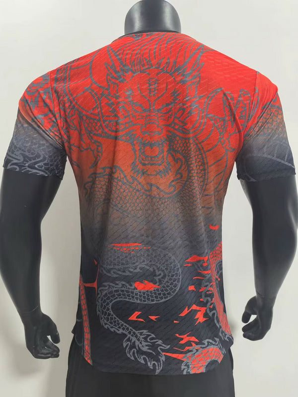 CAMISOLA REAL MADRID EDICAO ESPECIAL RED AND BLACK DRAGON (VERSÃO JOGADOR)