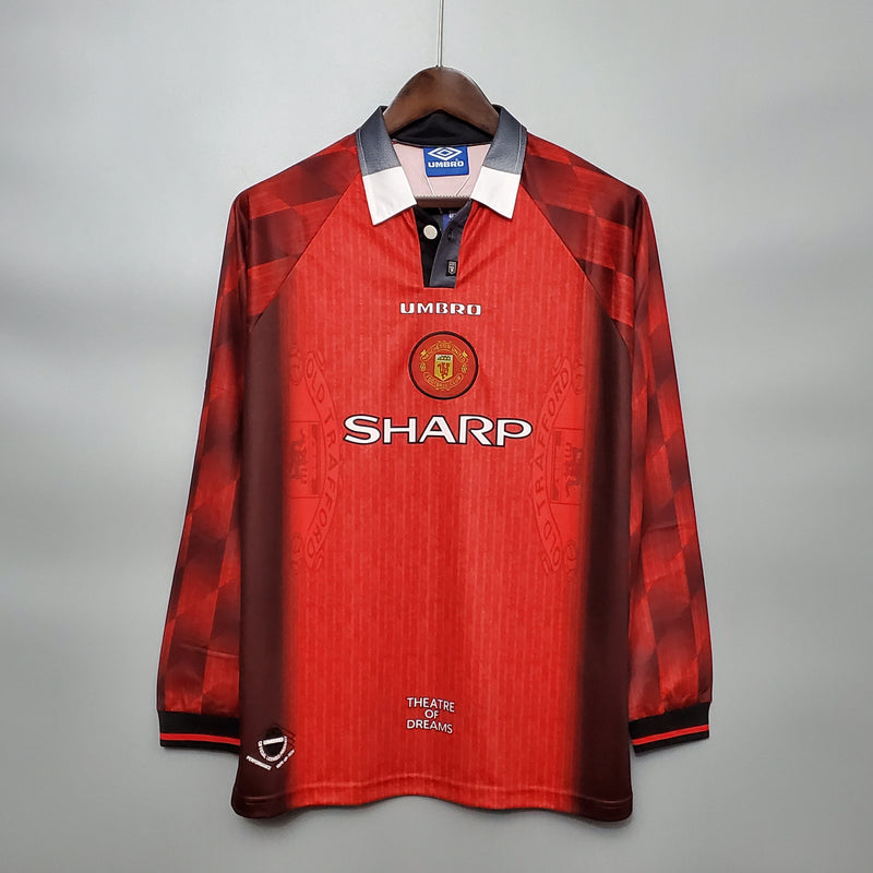 CAMISOLA MANCHESTER UNITED I 1996 homem (RETRO) MANGA LONGA