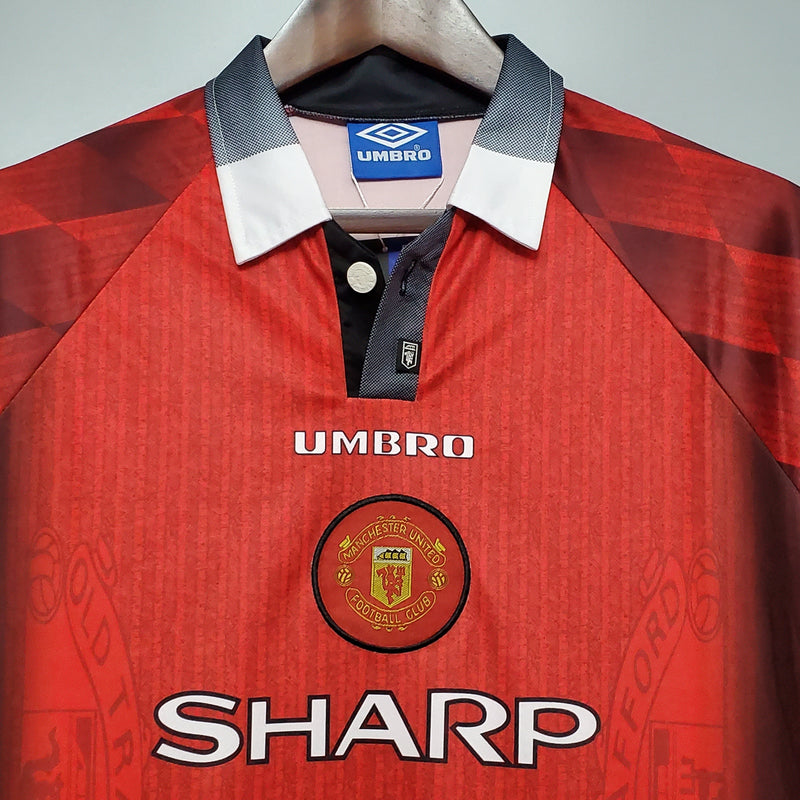 CAMISOLA MANCHESTER UNITED I 1996 homem (RETRO) MANGA LONGA