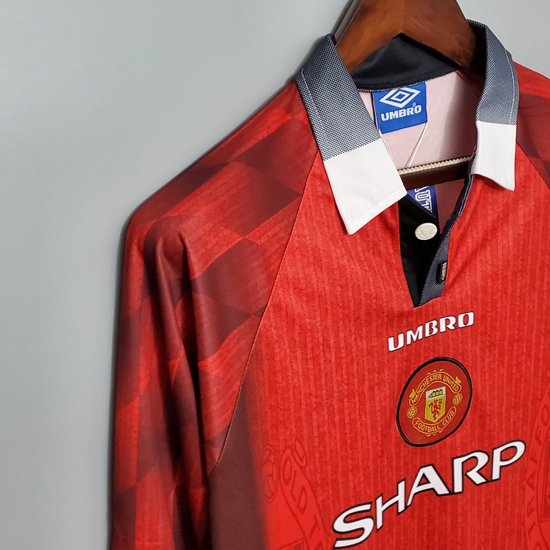 CAMISOLA MANCHESTER UNITED I 1996 homem (RETRO) MANGA LONGA