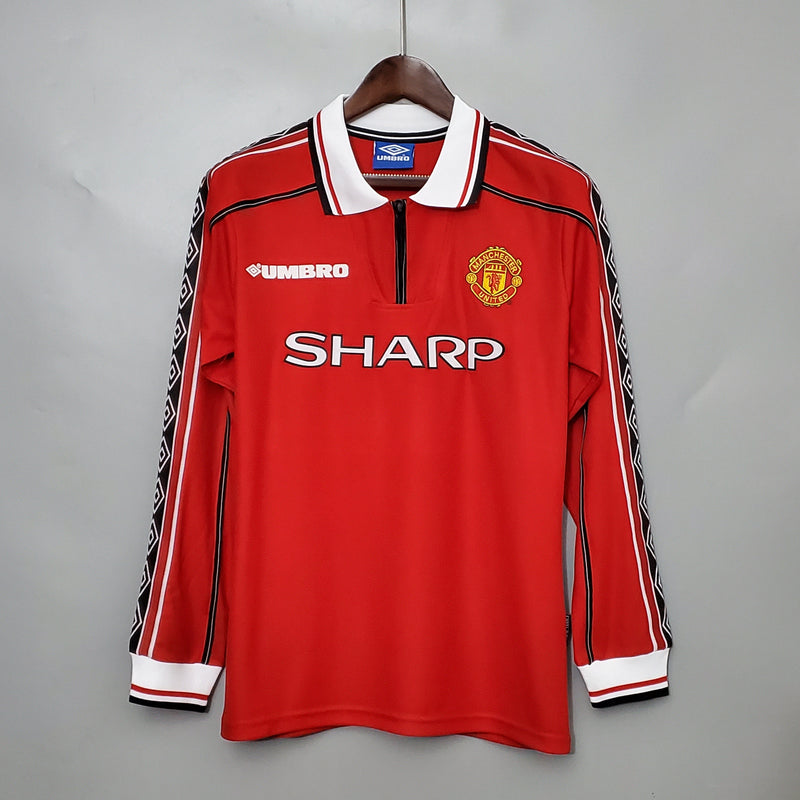 CAMISOLA MANCHESTER UNITED I 98/99 homem (RETRO) MANGA LONGA