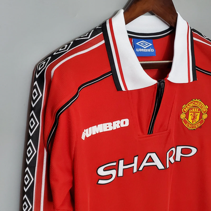 CAMISOLA MANCHESTER UNITED I 98/99 homem (RETRO) MANGA LONGA