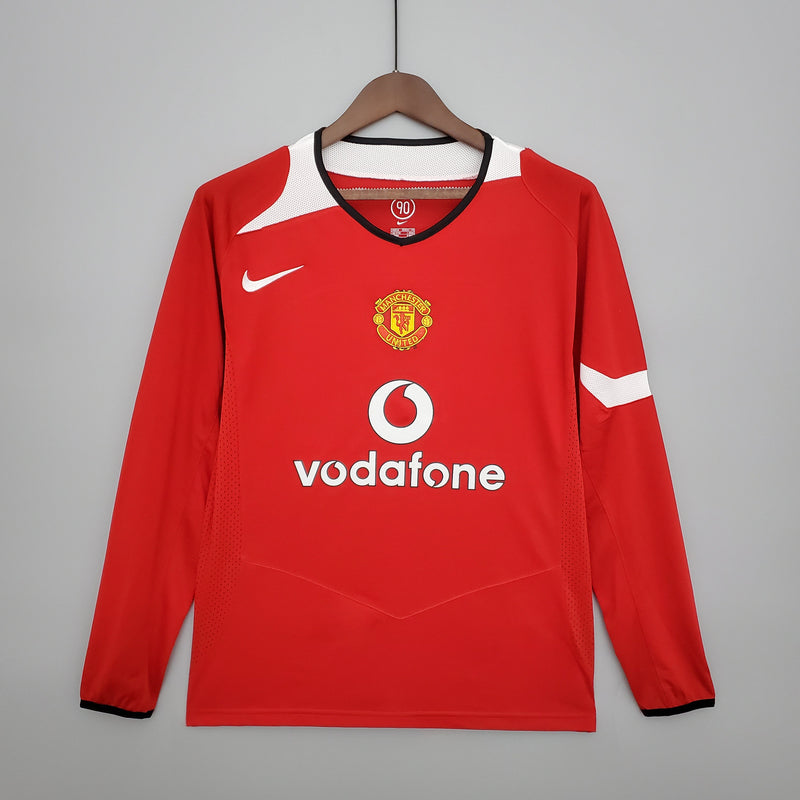 CAMISOLA MANCHESTER UNITED I 04/05 homem (RETRO) MANGA LONGA