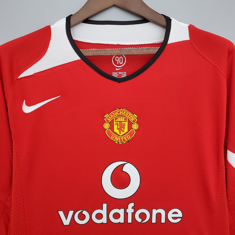 CAMISOLA MANCHESTER UNITED I 04/05 homem (RETRO) MANGA LONGA