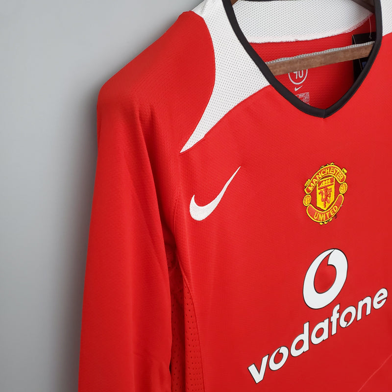 CAMISOLA MANCHESTER UNITED I 04/05 homem (RETRO) MANGA LONGA