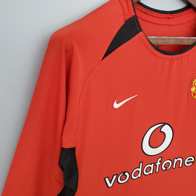 CAMISOLA MANCHESTER UNITED I 02/03 homem (RETRO) MANGA LONGA