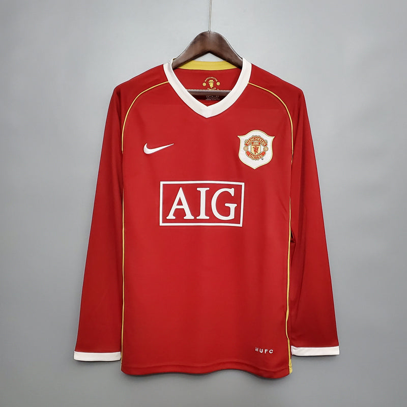 CAMISOLA MANCHESTER UNITED I 06/07 homem (RETRO) MANGA LONGA