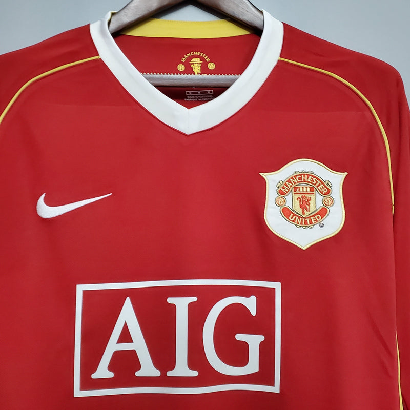 CAMISOLA MANCHESTER UNITED I 06/07 homem (RETRO) MANGA LONGA