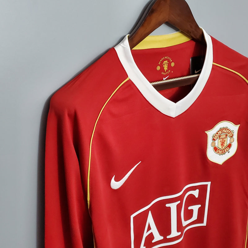 CAMISOLA MANCHESTER UNITED I 06/07 homem (RETRO) MANGA LONGA