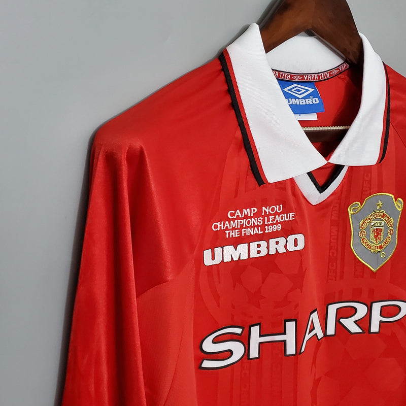 CAMISOLA MANCHESTER UNITED I 99/00 homem (RETRO) MANGA LONGA