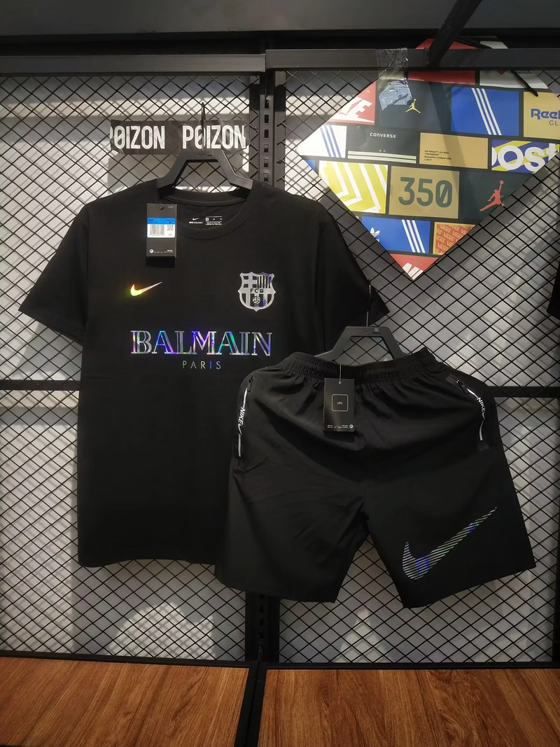 CAMISOLA CONJUNTO BARCELONA EDIÇÃO ESPECIAL BALMAIN PARIS BLACK 24/25 homem