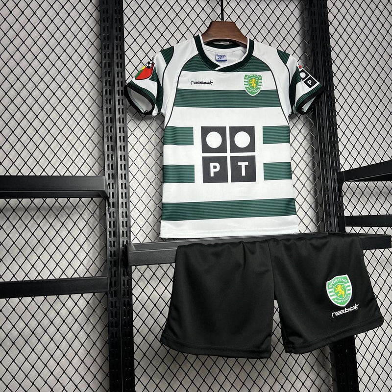 CAMISOLA SPORTING I 01/03 CONJUNTO INFANTIL (RETRO)