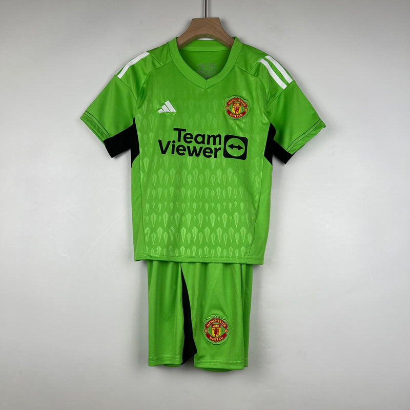 CAMISOLA MANCHESTER UNITED GOLEIRO I 23/24 CONJUNTO INFANTIL