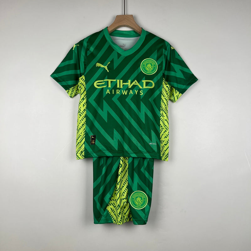 CAMISOLA MANCHESTER CITY II PORTERO/GUARDA REDES 23/24 CONJUNTO INFANTIL