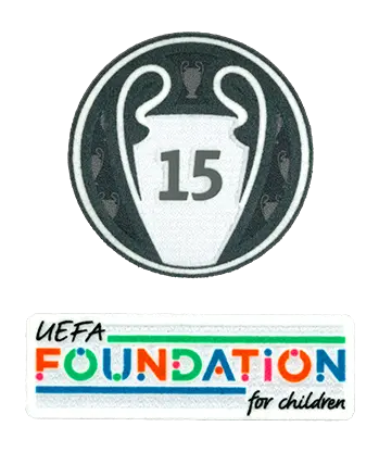 PATCH / BADGE - CHAMPIONS LEAGUE + FOUNDATION - REAL MADRID 15 - KIT