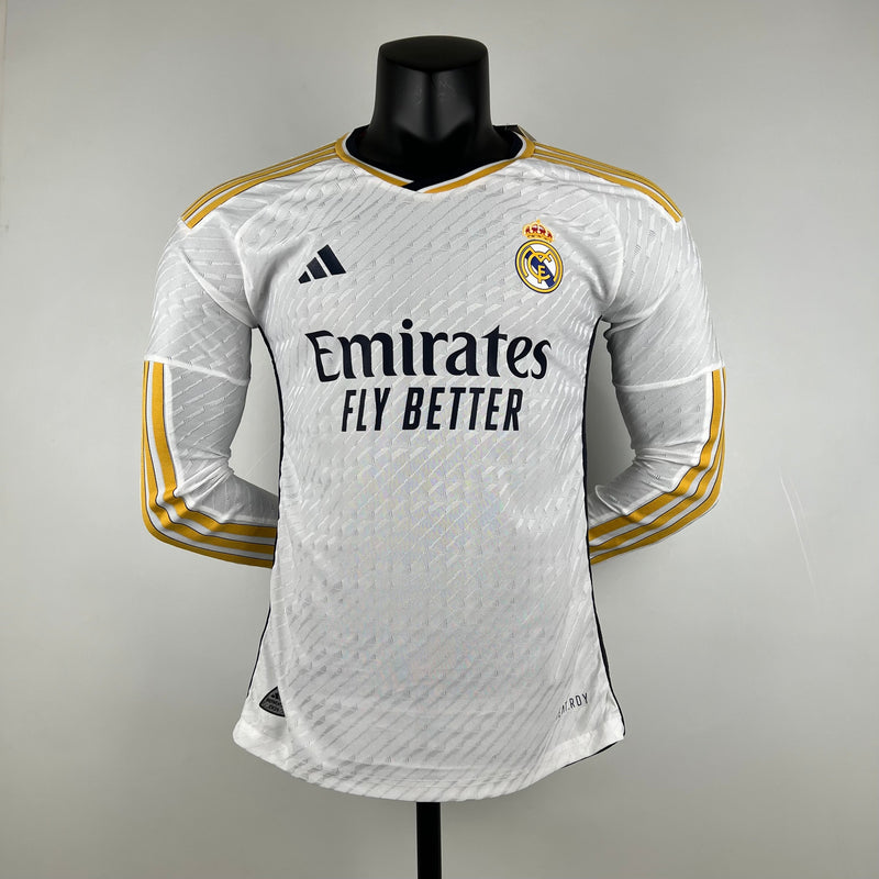 CAMISOLA REAL MADRID I 23/24 homem (VERSÃO JOGADOR) MANGA LONGA