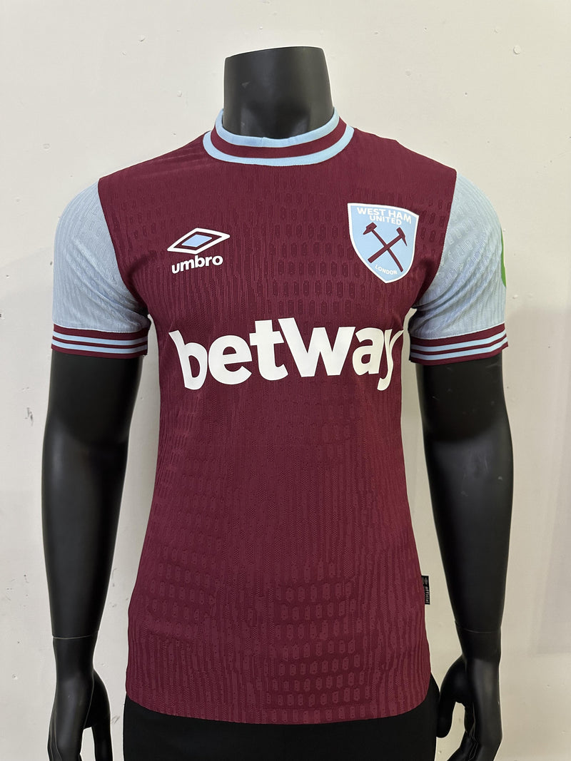 CAMISOLA WEST HAM I 24/25 homem (VERSÃO JOGADOR)