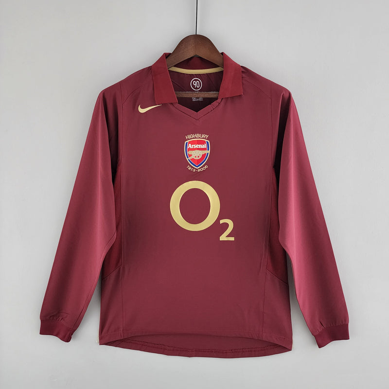 CAMISOLA ARSENAL I 05/06 homem (RETRO) (MANGA LONGA)