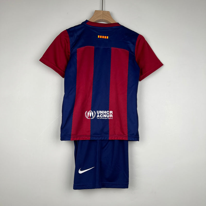 CAMISOLA BARCELONA I 23/24 CONJUNTO INFANTIL