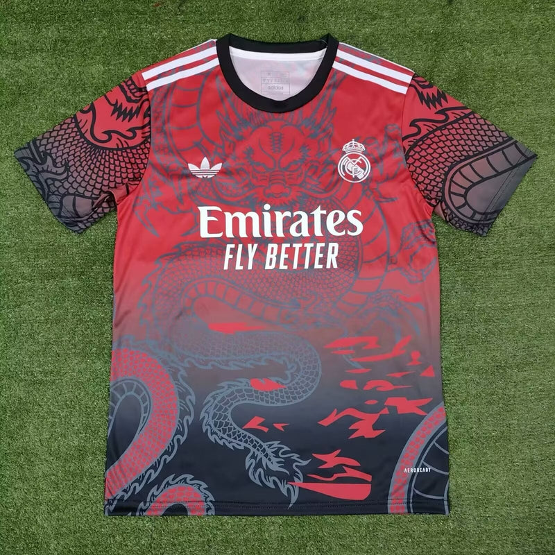 CAMISOLA REAL MADRID EDICAO ESPECIAL RED AND BLACK DRAGON